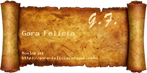 Gara Felícia névjegykártya